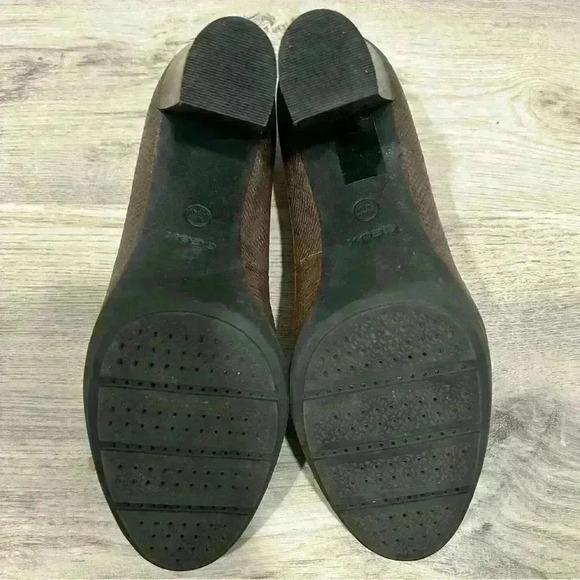 Geox Respira High Heels Annya Leather Shoes Brown Pumps Size EU 39.5 US 9 - Picture 7 of 8